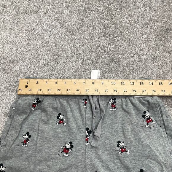 Disney Mickey Mouse Lounge Pajama Pants Mens Large Gray Printed Straight 28x31 - Picture 7 of 13